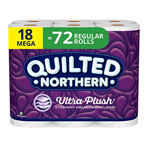 Quilted Northern Ultra Plush 三层卫生纸，18超大卷=72普通卷，原价$18.53，现仅售$15.67