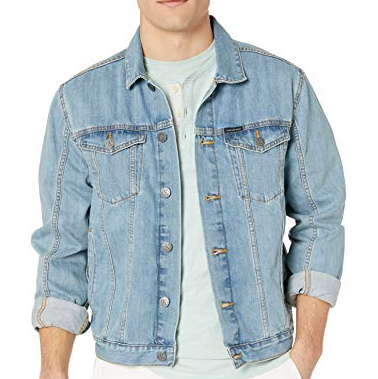 Calvin Klein Men's Denim-Trucker Jacket, Light Wash $30.00