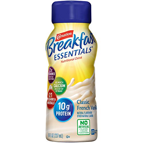 Carnation Breakfast Essentials 即飲  營養奶昔，香草味，8 oz/瓶，共24瓶，現點擊coupon后僅售$18.84，免運費！