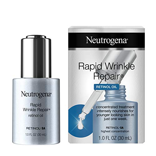Neutrogena Rapid Wrinkle Repair Anti-Wrinkle Retinol Face Serum Oil, Lightweight Anti-Wrinkle Serum To Remove Dark Spots, Deep Wrinkle Treatment with Concentrated Retinol SA, 1.0 fl. oz, Only $12.57