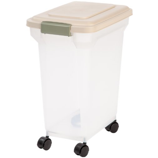 IRIS USA Almond and Clear Airtight Pet Food Storage Container $12.38
