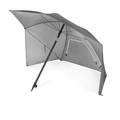 Sport-Brella Ultra SPF 50+ Angled Shade Canopy Umbrella for Optimum Sight Lines at Sports Events (8-Foot), Light Grey, Only $34.48, You Save $10.51 (23%)
