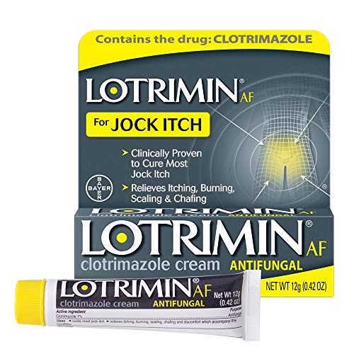 Lotrimin AF Jock Itch Antifungal Cream, Clotrimazole 1%, Clinically Proven Effective Treatment of Most Jock Itch, for Adults and Kids Over 2 Years, 0.42 Ounce (12 Grams), Only $6.33
