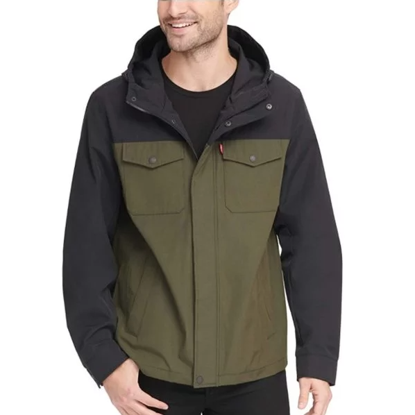 Levi's Men's Arctic Cloth Hooded Rain Slicker Jacket $25.40