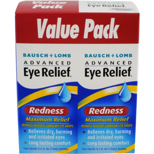 Bausch & Lomb Advanced Eye Relief Maximum Redness Reliever, 0.5 Ounce Bottle Twinpack (Pack of 3), Only $5.61
