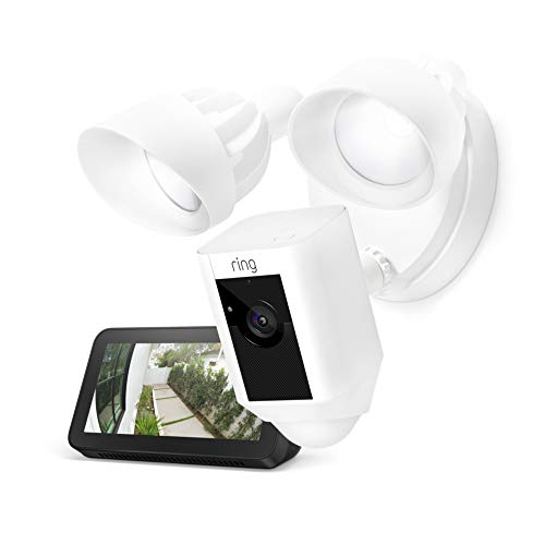 速搶！Ring Floodlight 帶照明燈 智能大角度 安全監控攝像頭 + Echo Show 5套裝，原價$338.99，現僅售$199.99，免運費。黑色款同價！