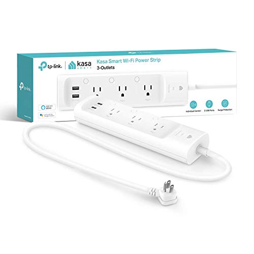 TP-Link Kasa Smart Plug Power Strip, Surge Protector w/ 3 Smart Outlets and 2 USB Ports, Works with Alexa Echo & Google Home , No Hub Required (KP303), Only $22.99