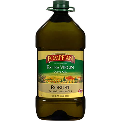 Pompeian Robust Extra Virgin Olive Oil, First Cold Pressed, Full-Bodied Flavor, Perfect for Salad Dressings and Marinades, Naturally Gluten Free, Non-Allergenic, Non-GMO, 128 FL. OZ., $16.56