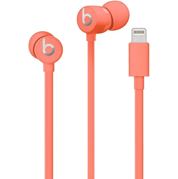 Urbeats3 Wired Earphones With Lightning Connector - Tangle Free Cable, Magnetic Earbuds, Built In Mic And Controls - Coral $29.99