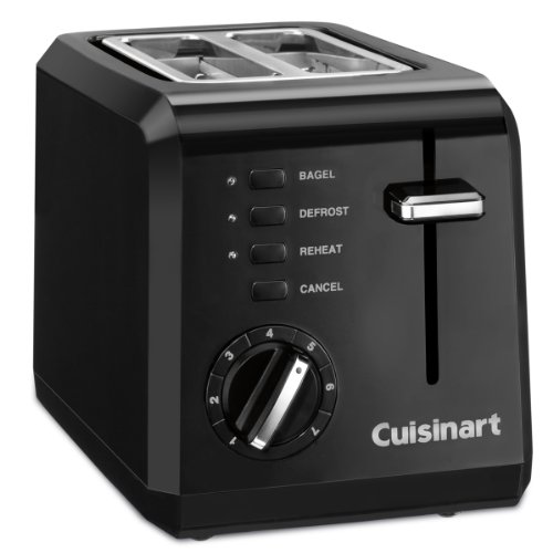 Cuisinart CPT-122BK 2-Slice Compact Plastic Toaster, Black, Only $23.99, You Save $5.96 (20%)