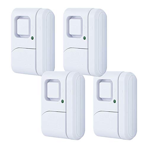 GE Personal Security Window/Door, 4-Pack, DIY Protection, Burglar Alert, Wireless, Chime/Alarm, Easy Installation, Ideal for Home, Garage, Apartment, Dorm, RV and Office, 45174, 4 Pack, Only $19.93