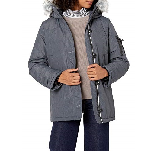 Skechers Women's Warm Winter Jacket with Faux Trimmed Hood, Only $26.75, You Save $53.24 (67%)