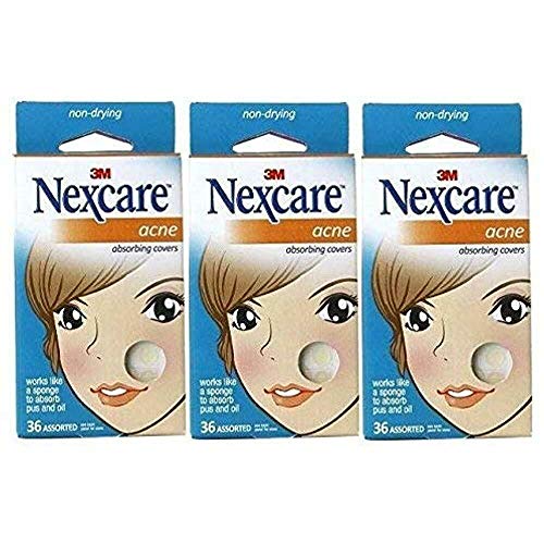 Nexcare Acne Absorbing Cover 痘痘治疗贴，36片/盒，共3盒，原价$24.95，现仅售$11.99