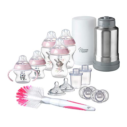 Tommee Tippee Closer to Nature Newborn Baby Feeding Starter Set - Pink, Girl (Design May Vary), Only $28.50