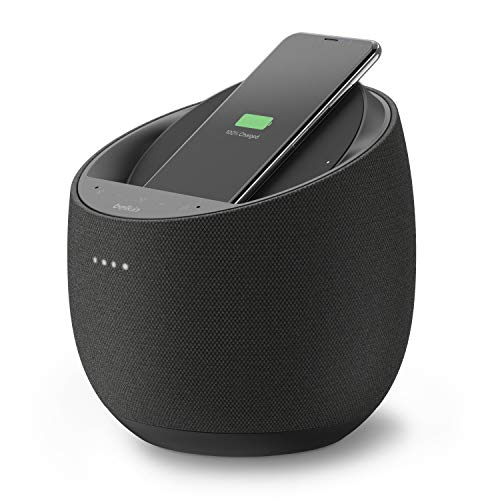 Belkin SoundForm Elite Hi-Fi Smart Speaker + Wireless Charger (Voice-Controlled Bluetooth Speaker, Google Assistant Speaker) Sound Technology by Devialet (Black), Only $199.99