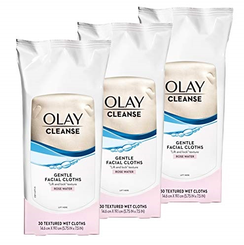 Olay Gentle Facial Cleansing Cloths with Rose Water, 30 count. Pack of 3, Only $13.47