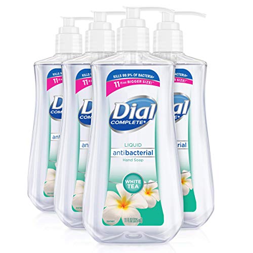 Dial Antibacterial liquid hand soap, white tea, 11 ounce (Pack of 4), 4 Count, Only $7.59