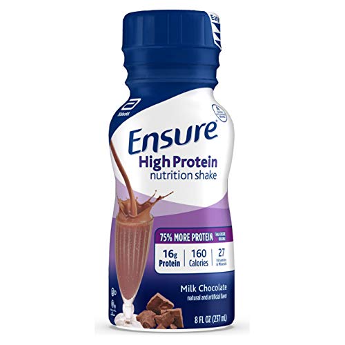 Ensure High Protein Nutritional Shake with 16g of High-Quality Protein, Ready-to-Drink Meal Replacement Shakes, Low Fat, Milk Chocolate, 8 fl oz, 24 Count, Only  $23.98