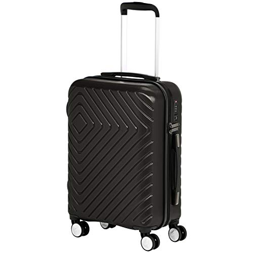 AmazonBasics Geometric 21.5-inch International Carry-On Luggage with Wheels, Black, Only $29.42