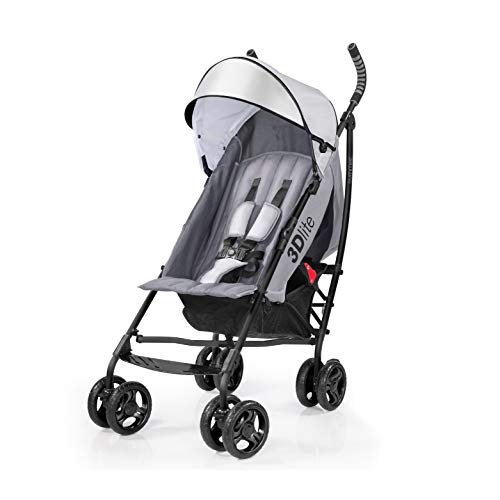 Summer 3Dlite Convenience Stroller, Gray – Lightweight Stroller with Aluminum Frame, Large Seat Area, 4 Position Recline, Extra Large Storage Basket – Infant Stroller for Travel and More, Only $51.7
