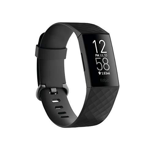 Fitbit Charge 4 Fitness and Activity Tracker with Built-in GPS, Heart Rate, Sleep & Swim Tracking, Black/Black, One Size (S &L Bands Included), Only $98.95