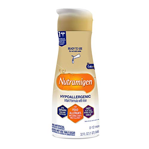Enfamil Nutramigen Hypoallergenic Ready to Feed Colic Baby Formula Lactose Free Milk, 32 fluid ounce - Omega 3 DHA, Probiotics, Iron, Immune Support, Only $5.11