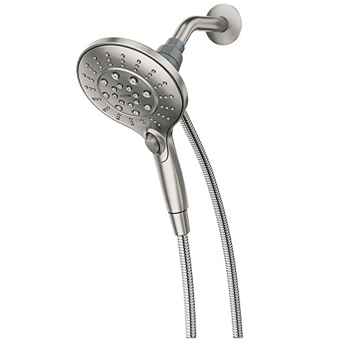 Moen 26112SRN Engage Magnetix Six-Function 5.5-Inch Handheld Showerhead with Magnetic Docking System, Spot Resist Brushed Nickel, Only $32.99
