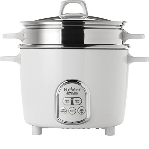 Aroma Housewares NutriWare 14-Cup (Cooked) Digital Rice Cooker and Food Steamer, White, Only $32.99, You Save $47.00 (59%)