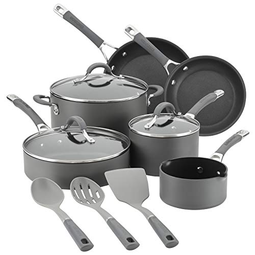 Circulon Radiance Hard Anodized Nonstick Cookware Pots and Pans Set, 12 Piece, Gray, Only $139.91