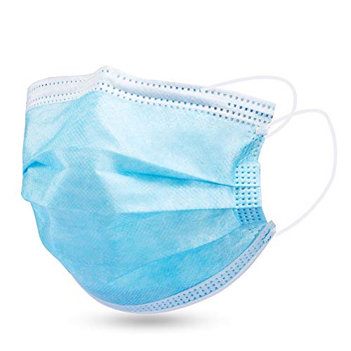 Face Mask Disposable, 50 PCS AXHKIO 3 Layers Safety Masks Comfortable for Blocking Dust Air Pollution Protection, Only $16.20