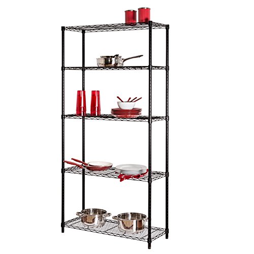 Honey-Can-Do SHF-01442 Storage Shelving, 5-Tier, Black, Only $39.59