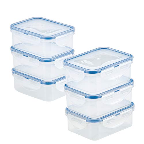 Lock & Lock HPL806S6 Easy Essentials Storage Food Storage Container Set / Food Storage Bin Set - 6 Piece, Clear $11.19