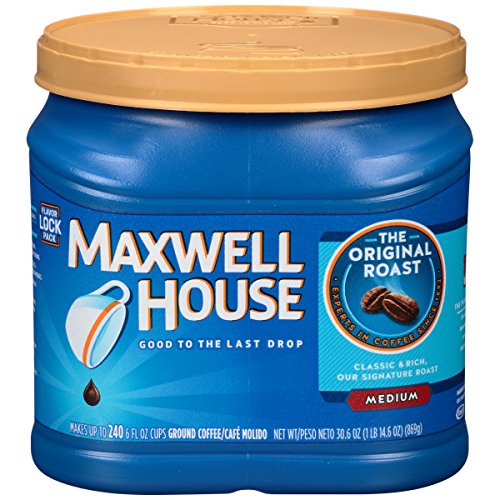 Maxwell House 中度烘焙咖啡粉，30.6 oz，现仅售$5.97，免运费！