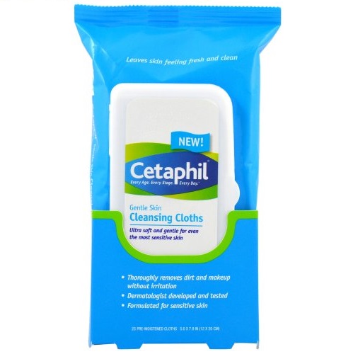 Cetaphil Gentle Skin Cleansing Cloths, 25 Count (Pack of 1), Only $3.49, You Save $3.50 (50%)