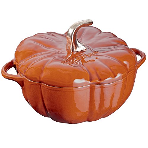 STAUB Cast Iron Pumpkin Cocotte, 3.5-quart, Burnt Orange, Only $199.96, You Save $214.04 (52%)