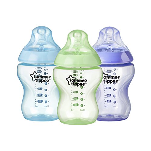 Tommee Tippee Closer to Nature Baby Bottle, Anti-Colic, BPA-Free - Boy, Blue/Green/Purple, Slow Flow, 9 Ounce, 3 Count, Only $10.48, You Save $9.01 (46%)