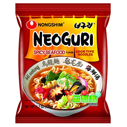 Nongshim Neoguri Noodles, Spicy Seafood, 4.2 Ounce (Pack of 16), Only $15.88