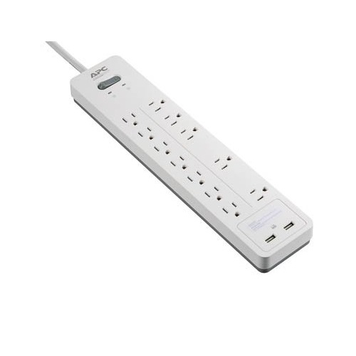 APC Surge Protector Power Strip with USB Charging Ports, PH12U2W, 2160 Joules, Flat Plug, 12 Outlets, Only $20.99