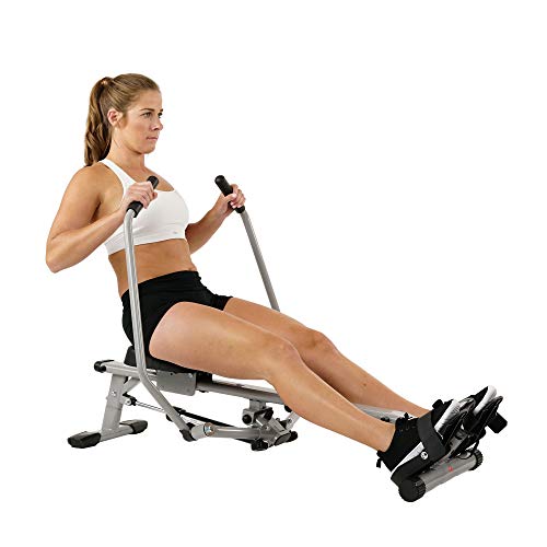 Sunny Health & Fitness SF-RW5639 Full Motion Rowing Machine Rower w/ 350 lb Weight Capacity and LCD Monitor, Only $127.99, You Save $22.00 (15%)
