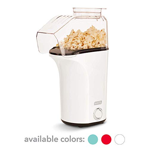 DASH DAPP150V2WH04 Hot Air Popcorn Popper Maker with Measuring Cup to Portion Popping Corn Kernels + Melt Butter, 16, White, Only $17.99