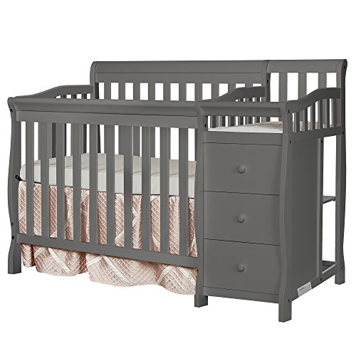 Dream On Me Jayden 4-in-1 Mini Convertible Crib And Changer, Storm Grey, Only $226.00, You Save $102.02 (31%)