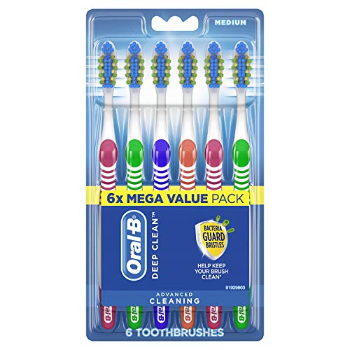 Oral-B Complete Deep Clean Toothbrush, Medium, 6 Count, Only $11.39