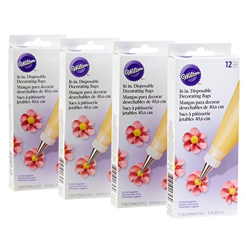 Wilton 16-Inch Disposable Decorating Bag Set, 4-Pack, Assorted $14.78