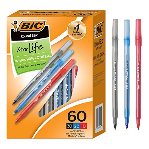 BIC Ballpoint Pen, Assorted colors, 60 Pack, Only $3.99