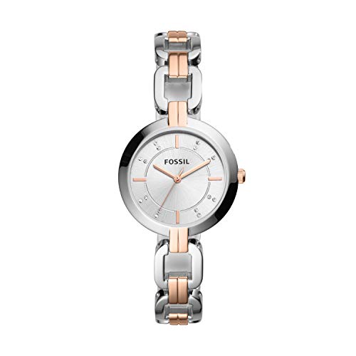 Fossil Women's Kerrigan Quartz Two-Tone Stainless Steel Dress Watch, Color: Silver, Rose Gold (Model: BQ3341), Only $41.70