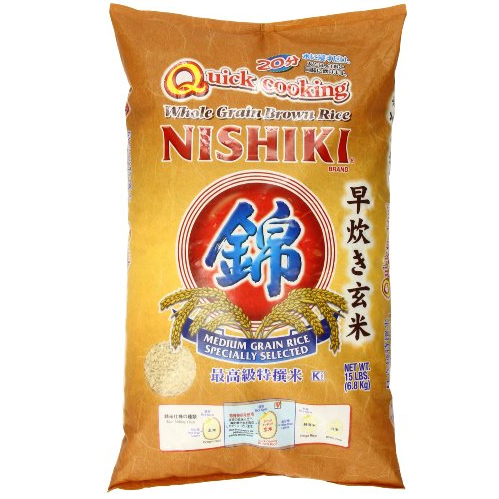 Nishiki 快煮黄糙米 15磅 $18.52免运费