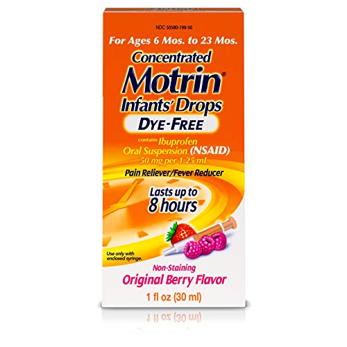 Infants' Motrin Concentrated Drops, Fever Reducer, Ibuprofen, Dye Free, Berry Flavored, 1 Oz, Only $5.83