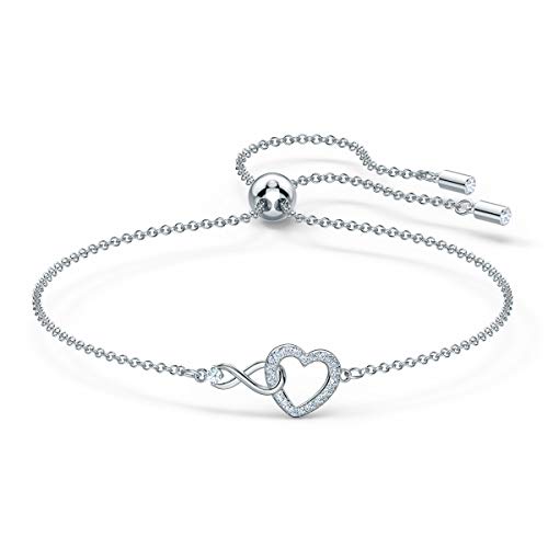 SWAROVSKI Women's Infinity Heart Bracelet, White, Rhodium Plated, Only $69.00