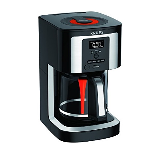 KRUPS, EC322, 14-Cup Programmable Coffee Maker, Professional Permanent Gold-Tone, Thermobrew Technology, Black, Only $44.95, You Save $25.04 (36%)