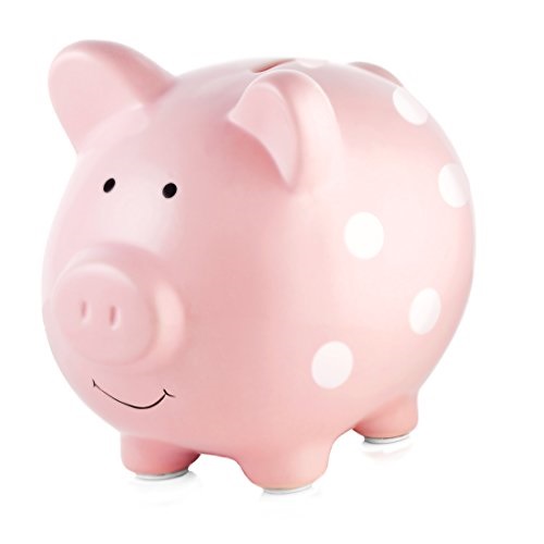 Pearhead Ceramic  Pink Piggy Bank, Makes a Perfect Unique Gift, Nursery Décor, Keepsake, or Savings Piggy Bank for Kids, Pink, Only $7.07